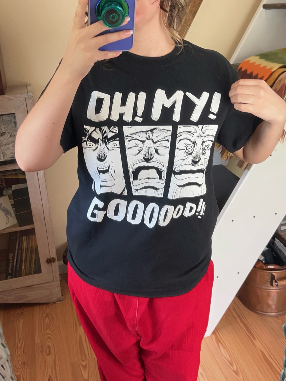 Jojo’s Bizarre Adventure Joseph Joestar Oh My GOD Graphic Tee Shirt Anime JJBA